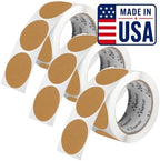 Perco Kraft Brown Perforated Round Circle Dot Sticker 2-Inch Labels — 3 Rolls, 1,500 Stickers - Natural Rustic Labels for Handmade Products, Thank You Stickers & Packaging - Made in USA by Perco