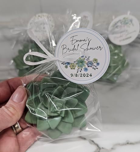 Boho Garden Personalized Succulent Soap 10 Party Favors for a Bohemian Bridal Shower, Wedding Party, Baby Shower or Birthday with Tags Baby in Bloom - Image 2