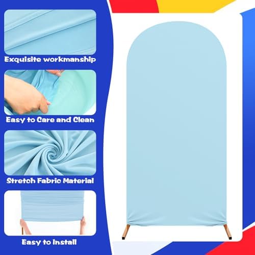 Mindsoft 3 Sets Fast Party Arch Backdrop Cover Racing Backdrop, Blue - Image 2