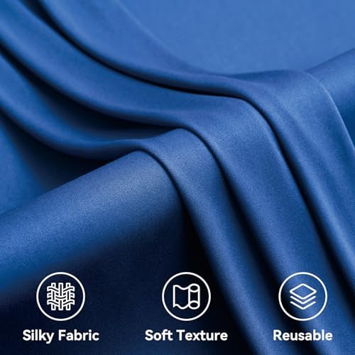 8 Panels 5x12ft Royal Blue Backdrop Curtains for Parties, Wrinkle Free Polyester Blue Photo Backdrop Drapes 12 ft Long Back Drop Cloth for Wedding Birthday Photography Background Party - Image 6