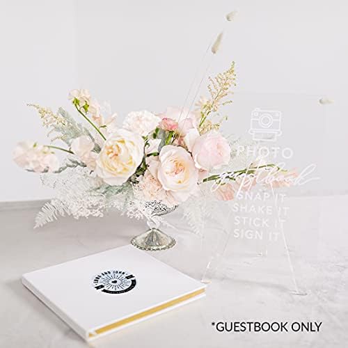 Andaz Press Personalized Wedding Guestbook with Gold Accents, Nautical Beach Heart White Guest Sign in Guest Registry 120 Pages 8.5 X 8.5 Memories Book for DIY, Scrapbook, Photo Album - Image 3