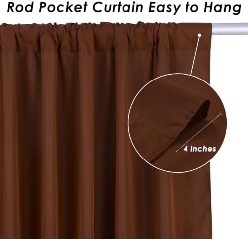Brown Backdrop Curtains 10ftx10ft Rustic Polyester Photo Drapes - Image 5
