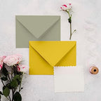 A7 Size Wedding Invite Envelopes Euro V-Flap 80lbs (5 1/4 x 7 1/4) High Quality Stationary - Packs & Colors Available - Image 5