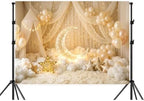 15X10ft Newborn Maternity Backdrop Moon Star Cloud Balloon Background - Image 5
