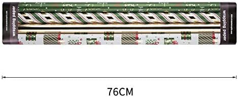 WRAPAHOLIC 30 Inch Green Christmas Wrapping Paper Roll - Jumbo Roll Green Holiday Set with Metallic Foil Shine - 4 Rolls - 30 Inch x 120 Inch Per Roll - Image 2