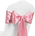 50 Pack Satin Dusty Pink Chair Sashes, 7 X 108 Inches Dusty Pink Chairs Bows for Wedding Party Gender Reveal Decor, Satin Chairs Ribbons Ties for Ceremony Event Decorations by MAGTOWNE