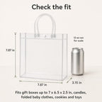 Dobafun Clear Gift Bags with Handles, 55 PCS Clear Goodie Bags with Ribbon - Image 2