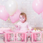 Thyle 12 Pcs Baby Balloon Boxes with 99 Letters for Baby Shower, Pink - Image 4
