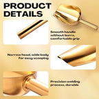 Roshtia 12 Pcs Gold Ice Scoops, Candy Scoops for Buffet Jars, 8 oz - Image 3