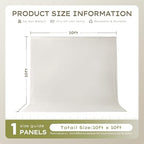 10×10ft Beige Backdrop Curtain for Weeding Parties, Wrinkle-Free Fabric Drape for Baby Shower, Birthday Party Decorations, Photography Photo Booth Background, Single Panel No Sewing, with Rod Pocket - Image 5