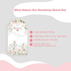 Little Wildflower on the Way Arch Backdrop Cover Baby Shower Party 6.6ft - Image 5