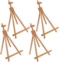 U.S. Art Supply 31" High Wood Studio Tabletop Easel, Adjustable, 4-Pack by USArtSupply