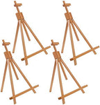 U.S. Art Supply 31" High Wood Studio Tabletop Easel, Adjustable, 4-Pack by USArtSupply