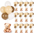 12 Sets Brown Bear Baby Shower Balloon Stand Kit for Table Teddy Bear Table Centerpieces Party Decor Baby Shower with Balloon Decoration for Girl and Boy Birthday Newborn Gender Reveal Party Supplies by Unknown