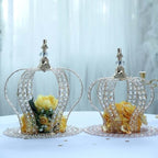Efavormart Metal Princess Crown Cake Topper Birthday Cake Wedding Decoration For Wedding Birthday Party Special Event (Gold 14) - Image 5