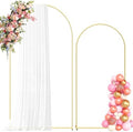 Metal Arch Backdrop Stand, 7.2FT+6FT Wedding Arch Frame, Gold Wedding Arch Backdrop Stand Set of 2, Balloon Arch Backdrop for Wedding Birthday Party Baby Shower Graduation Ceremony Decor by Hzdeying