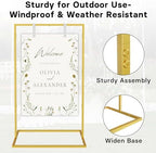 Wedding Welcome Sign Stand, Includes Custom Sign Design, Gold - Image 6