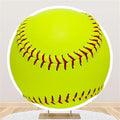 Renaiss 6.5x6.5ft Green Softball Round Backdrop Covers for Photoshoot Girls Kids Portrait Softball 3D Printing Circle Background Baby Shower Birthday Fans Events Party Decors Arch Photo Booth Props by Renaiss