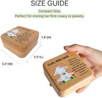Rosary Keepsake Jewelry Box for Girls – Baby Baptism, First Communion Gift – Wooden Prayer Memory Box for Children - Image 6