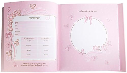 Christian Art Gifts Girl Baby Book of Memories Pink Keepsake Photo Album | Our Baby Girl Memory Book with Bible Verses, First Year (Pack of 2) - Image 5