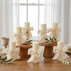 Conelist 12 Pcs Baptism Catholic First Communion Candles with Bow and Cross - Image 4