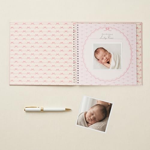 Lucy Darling Bowkissed Blush Baby Memory Book – First Year Journal, 5-Year Milestone Scrapbook & Photo Album – Keepsake for Baby Boy or Girl – Ideal Gift - Image 7