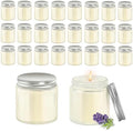 ACITHGL 24 Pcs 4oz Mini Mason Jar Candles Small Lavender Scented Candles Bulk Aromatherapy Ideal Souvenir Favors for Wedding Birthday Party (Silver, 24) by ACITHGL