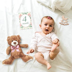Personalized Baby Milestone Cards – 13 Printed Two Sided Cards with Welcome Card, Monthly Baby Milestones 1–12 Months, First Year Baby Keepsake - Image 8