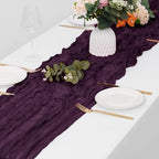 15 Pack Dark Purple Cheesecloth Table Runner 17 x 108 inch Cheese Cloth Table Runners 9ft Blue Table Runner Rustic Romantic Sheer Gauze Runner for Wedding Party Baby Shower Table Decoration - Image 4