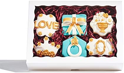 50PCS 10 x 7 x 2.5 inches One Piece White Bakery Boxes, Strawberry Boxes, Elegant White Cookie Boxes with Display Window - Image 5