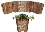 PRODUCT80 Let the Adventure Begin Succulent Wraps Wedding Favors for 2" Pots | Baby Shower | Peel and Stick Stickers | Does NOT Include Succulents or Pots (50 Wraps) by PRODUCT80