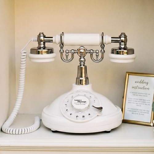 Audio Guest Book, Voicemail Phone Guestbook, White Rotary by Unknown