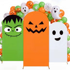 Moukeren 3 Pcs Halloween Arch Cover 4ft 5ft 6ft Pumpkin Ghost Theme - Image 2
