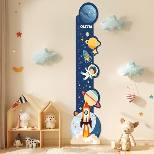 Custom Kid Measuring Wood Growth Chart for Wall with Name - Image 2
