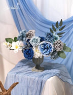 Artificial Flower Box Set Faux Flowers Fake Roses with Stems for DIY - Image 4