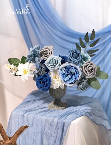 Artificial Flower Box Set Faux Flowers Fake Roses with Stems for DIY - Image 4