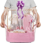 Baby Shower Basket Gift Set Baby Crate Closet,Pink by Ferrochef
