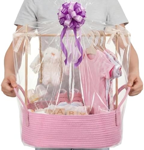 Baby Shower Basket Gift Set Baby Crate Closet,Pink by Ferrochef