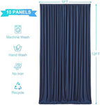 50ft x 12ft Navy Blue Backdrop Curtains Wrinkle Free Backdrop Curtain for Wedding Parties Blue Fabric Backdrops Drapes Back Drop Cloth Bridal Shower Stage Curtains Wedding Decorations for Reception - Image 5