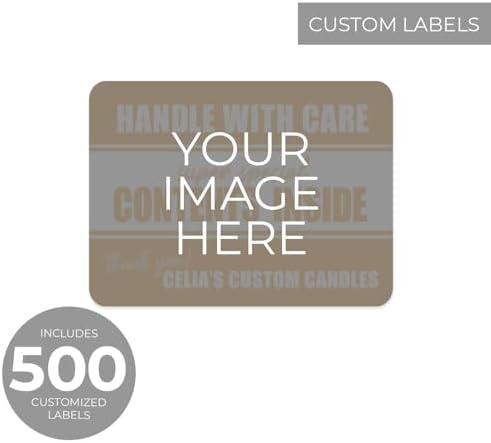 Personalized 3" x 4" Rectangle Rounded Corners Labels / 500 Fully Custom Image Stickers/Rolled Small Business Craft Labels/DIY Upload Your Own Design/Made in The USA - Image 2