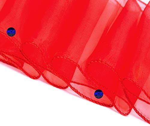 MDS Pack of 100 Organza Chair Sashes for Wedding & Event Décor – Red - Image 3