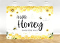 9X6ft Fabric Honeycomb Sunflower Bee Backdrop, A Little Honey is On The Way Photography Background, Party Decorations Tapestry, Wedding Baby Shower Wall Decor, Photo Studio Props by kolyulahair