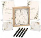 Wedding Guest Book Alternative Set with Note and DIY Wish Cards by Unknown