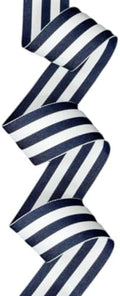 USA | American Made 1-1/2" Navy & White Taffy Striped Grosgrain Ribbon - 50 Yards by TheRibbonFactory%C2%AE