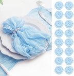 Baby Blue 100 Pack Cheesecloth Napkins Washable 21x21 Inches Baby Blue Cloth Napkins Set of 100 Bridal Baby Shower Dinner Table Napkins for Wedding Rustic Boho Cotton Gauze Summer Party Table Decor by FoliafeelHome