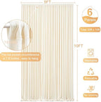 6 Panels Champagne Backdrop Curtain for Baby Shower Wrinkle Free 30ft x 10ft Backdrop Drapes Panels for Parties Wedding Bridal Shower Birthday Photo Photography Fabric Background Decoration - Image 5