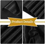 fani 120 PCS Satin Chair Sashes, 7x78 Inch, Black - Image 3