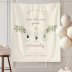 We Olive You Already Baby Shower Banner, Personalized Mediterranean Olive Theme Backdrop Decor, Italian Greek Welcome Sign, Neutral Green Party Tapestry, Custom Clothesline Babies Shower Decoration by Unknown