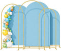 6+6.6+7.2ft Arch Backdrop Stand, 3pcs Metal Background Frame with Cover by Bbteroiu