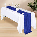 14 Pack Royal Blue Cheesecloth Table Runner 17x108 Inch Semi Sheer Boho Gauze Cheese Cloth Fabric Table Runners, for Wedding Party Baby Shower Birthday Home Decor Garden Farmhouse - Image 3